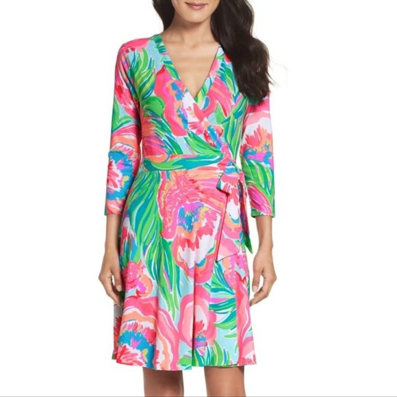 Lilly Pulitizer Emilia Wrap Dress XS NWOT - Picture 1 of 9